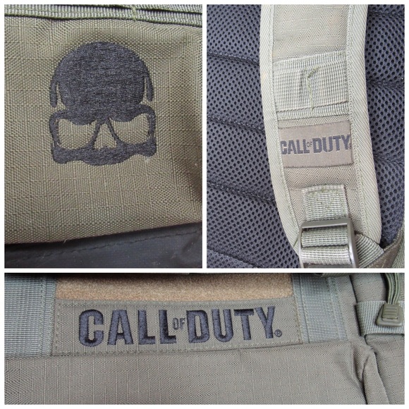 Call of Duty Military Green Roll Top Backpack Bag - Picture 6 of 8